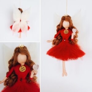 Sõbrapäeva haldjaprintsess tähtkuju sümboliga ehtega, kel käes armastuse kivi Roosa kvarts💜